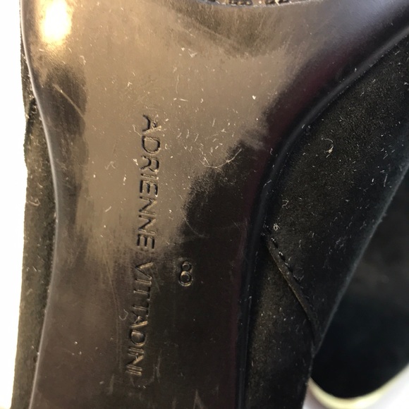 Adrienne Vittadini Black Suede Booties Size 8 - Picture 8 of 8